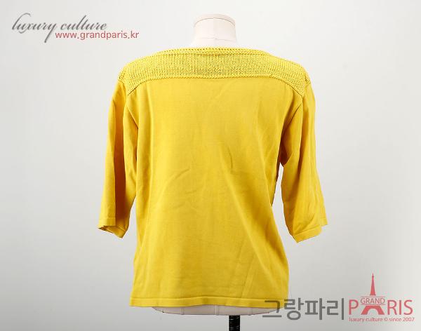 에르메스 머스타드 크로셰 니트 상의 36