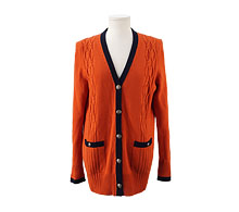 샤넬 오렌지 네이비 캐시미어 가디건 36 보러가기