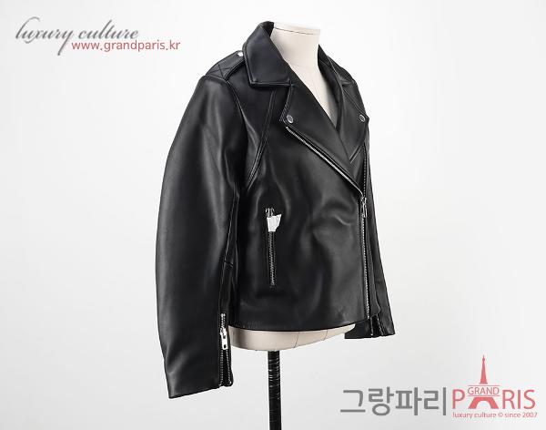 산드로 블랙 램스킨 라이더 자켓 4