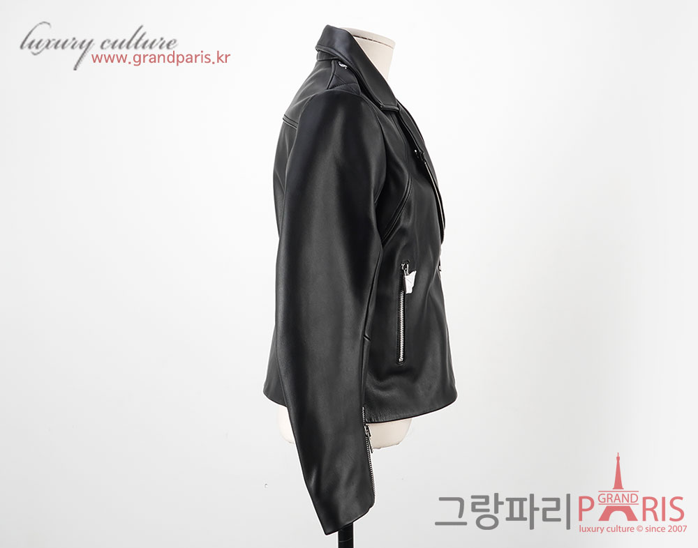 산드로 블랙 램스킨 라이더 자켓 4