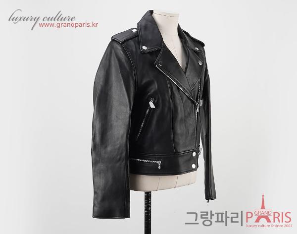 산드로 블랙 램스킨 라이더 숏 자켓 4	