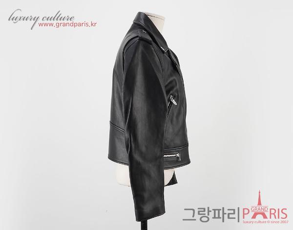 산드로 블랙 램스킨 라이더 숏 자켓 4	
