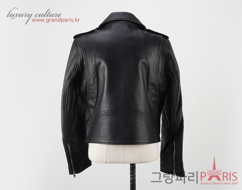 산드로 블랙 램스킨 라이더 숏 자켓 4	