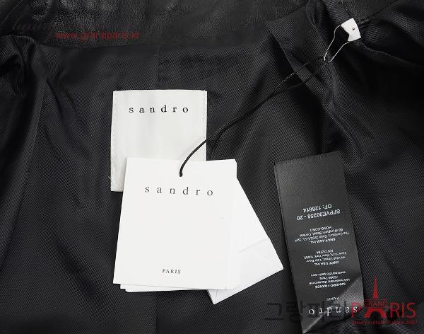 산드로 블랙 램스킨 라이더 숏 자켓 4	