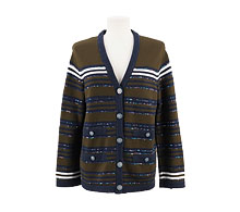 샤넬 네이비 카키 스트라이프 시퀸 가디건 36 보러가기