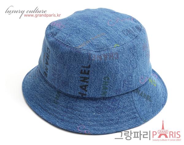 샤넬 블루 데님 클로세 버킷햇 S