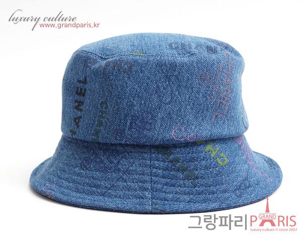 샤넬 블루 데님 클로세 버킷햇 S