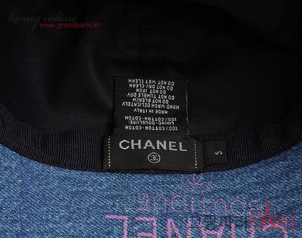 샤넬 블루 데님 클로세 버킷햇 S