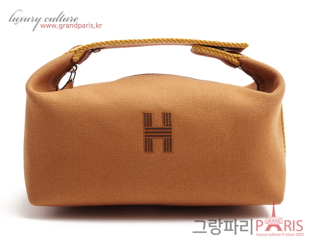 에르메스 BRIDE A BRAC 여행용 파우치 스몰 오크레