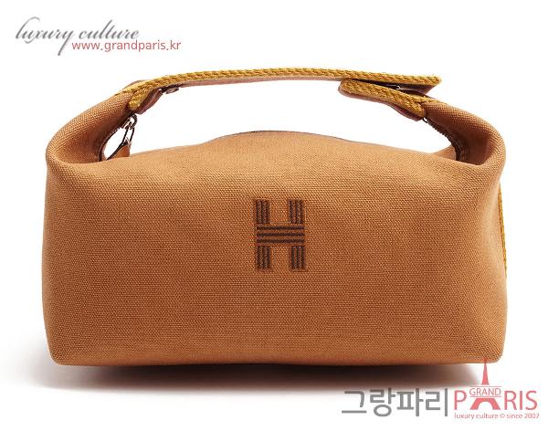 에르메스 BRIDE A BRAC 여행용 파우치 스몰 오크레