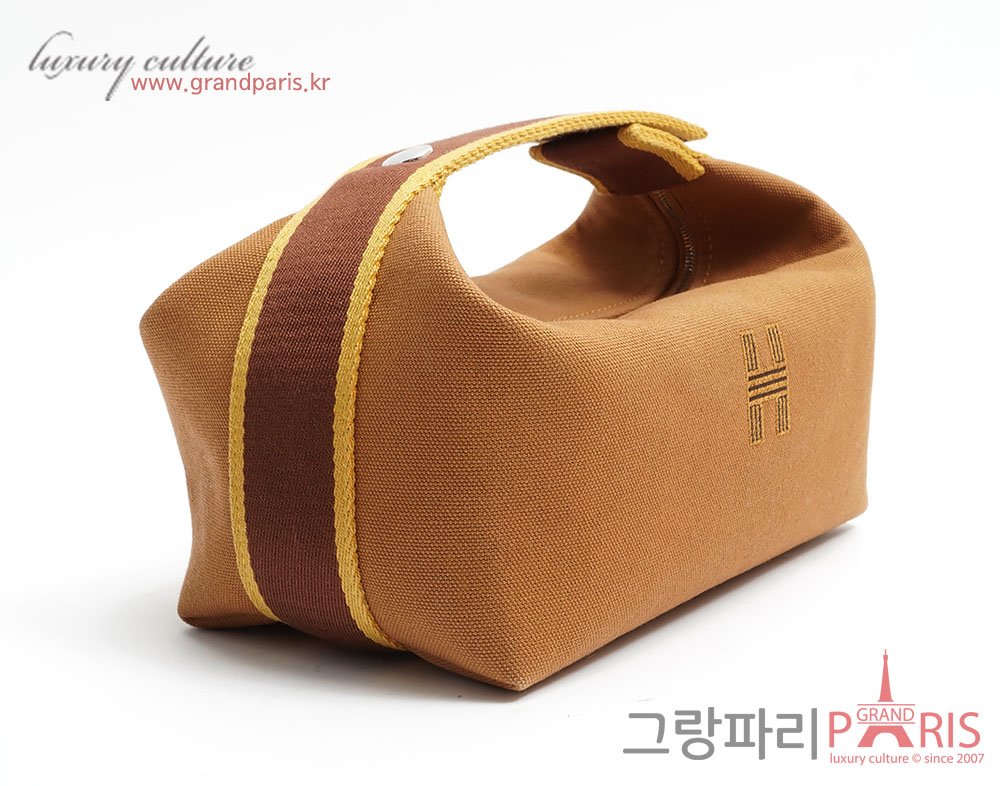 에르메스 BRIDE A BRAC 여행용 파우치 스몰 오크레