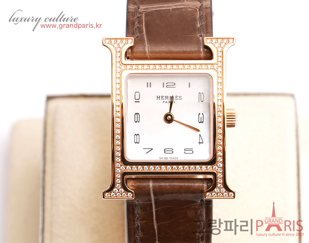 에르메스 H아워 로즈골드 베젤다이아 HH1.273 