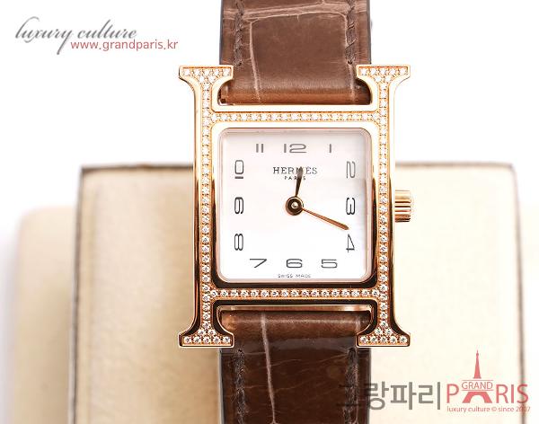 에르메스 H아워 로즈골드 베젤다이아 HH1.273 