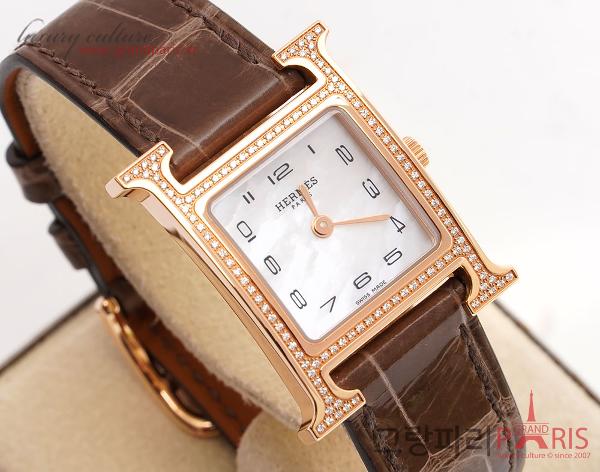 에르메스 H아워 로즈골드 베젤다이아 HH1.273 