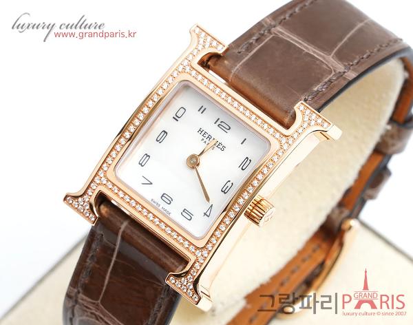 에르메스 H아워 로즈골드 베젤다이아 HH1.273 