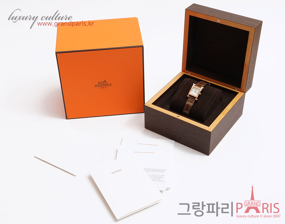 에르메스 H아워 로즈골드 베젤다이아 HH1.273 