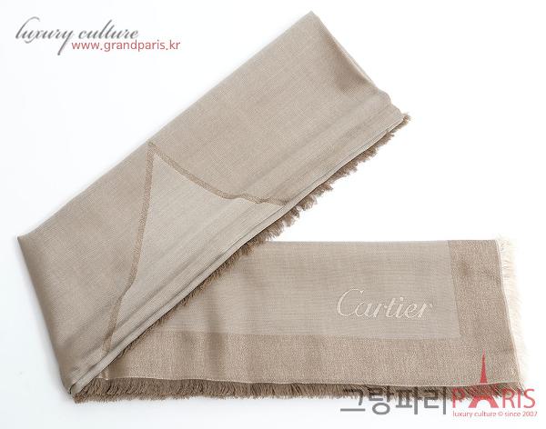 까르띠에 골드 베이지 스톨	