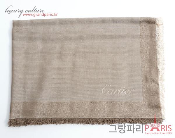 까르띠에 골드 베이지 스톨	