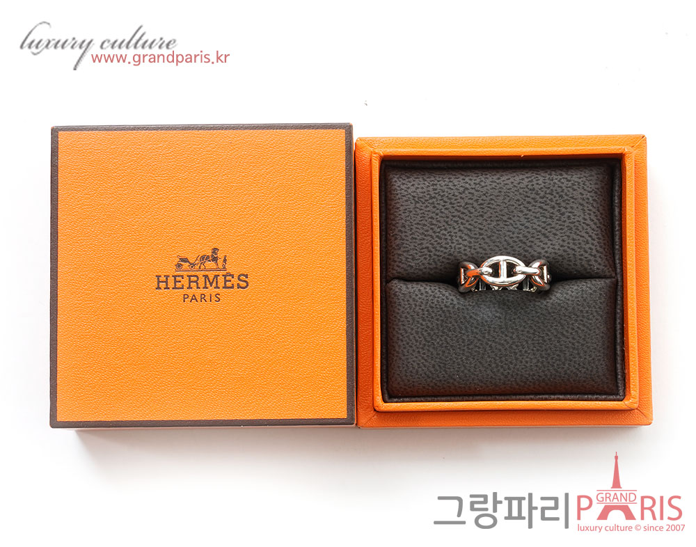 에르메스 샹달 엔체이니 링 스몰 실버 51