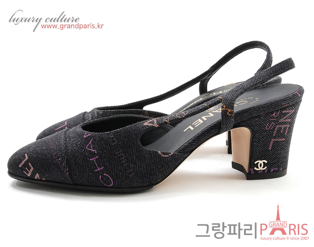 샤넬 CC 로고 데님 슬링백 36	
