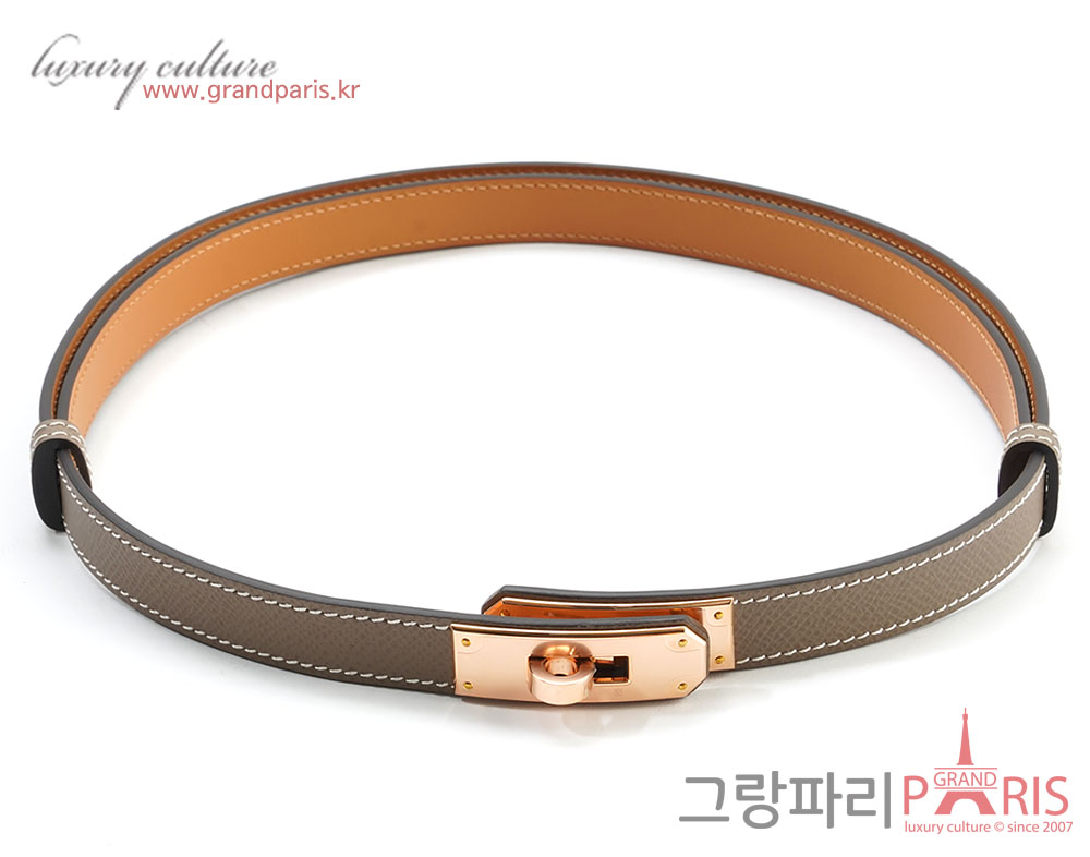 에르메스 켈리 벨트 에토프 로즈골드 U 