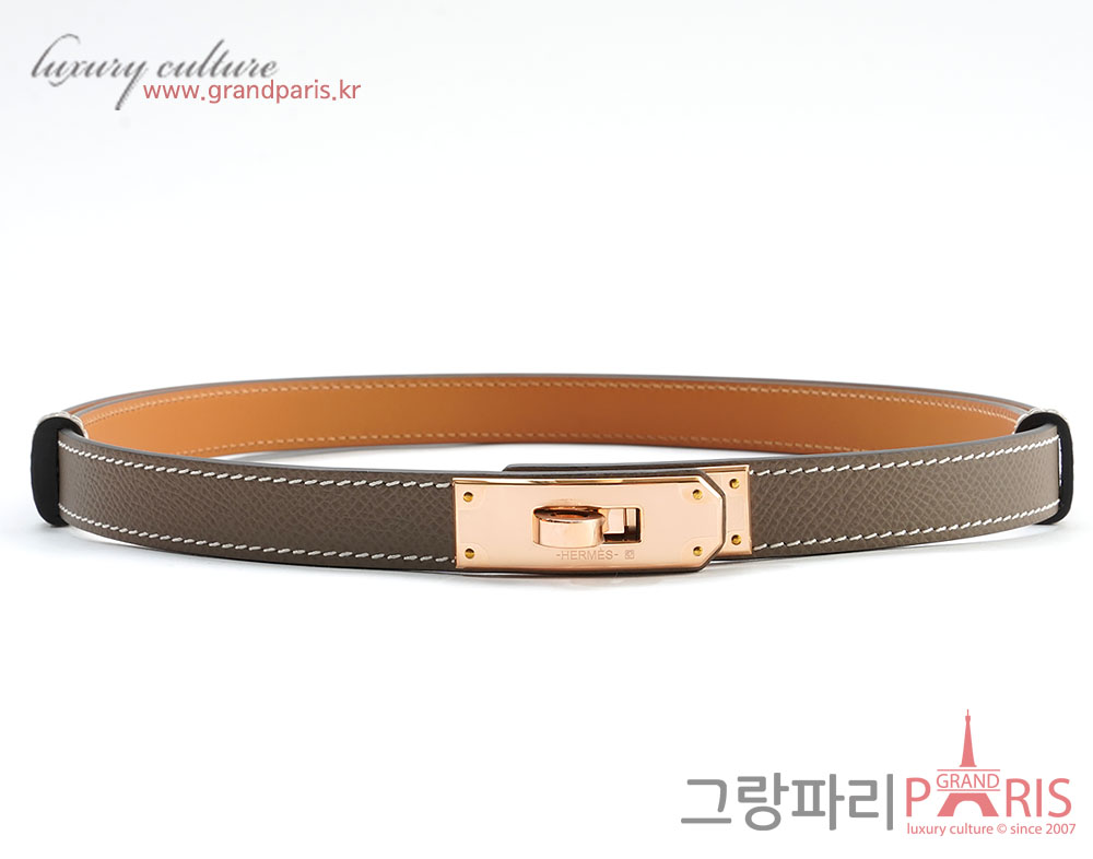 에르메스 켈리 벨트 에토프 로즈골드 U 