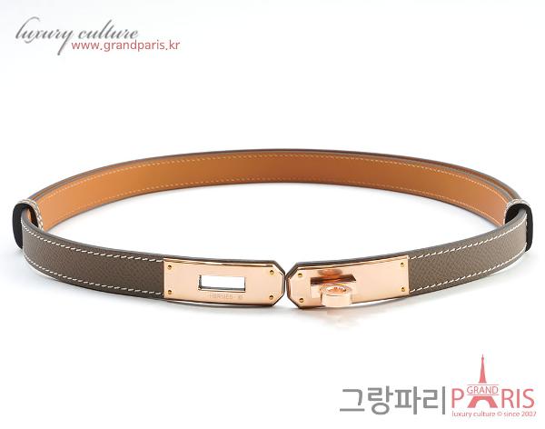 에르메스 켈리 벨트 에토프 로즈골드 U 