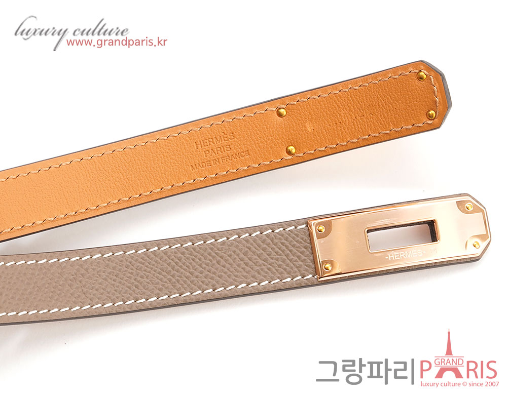 에르메스 켈리 벨트 에토프 로즈골드 U 