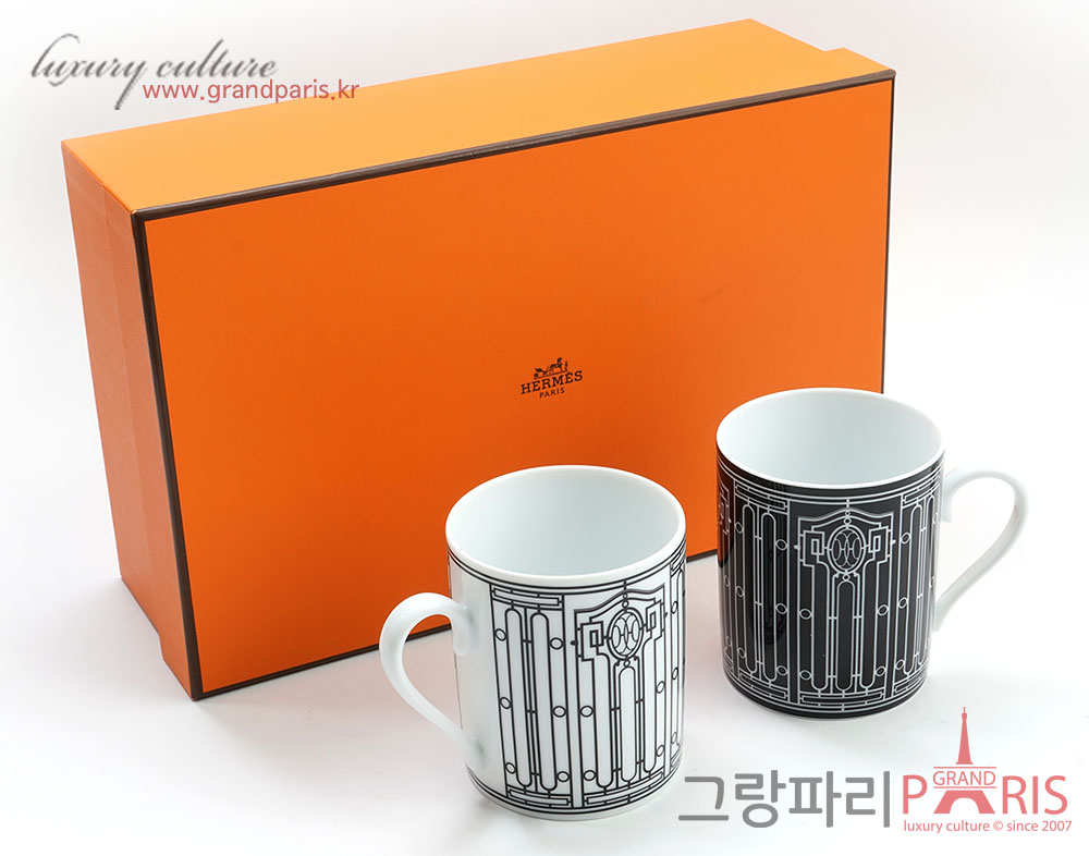 에르메스 H데코 머그컵 2P SET	