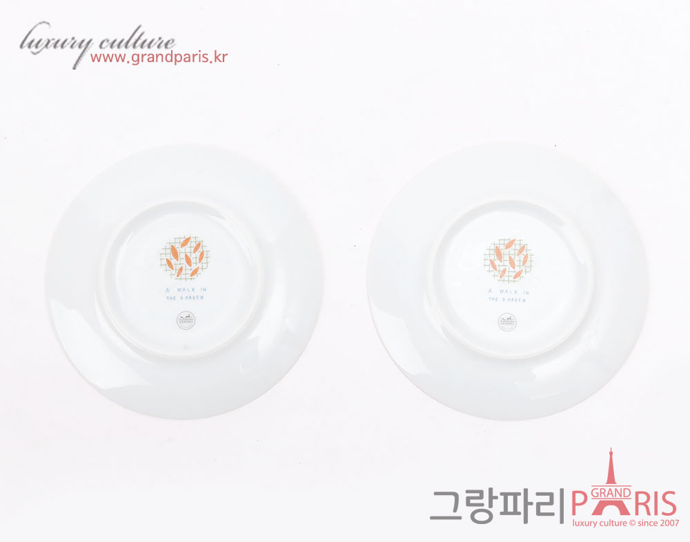 에르메스 워크인더가든 미니 플레이트 2P SET	