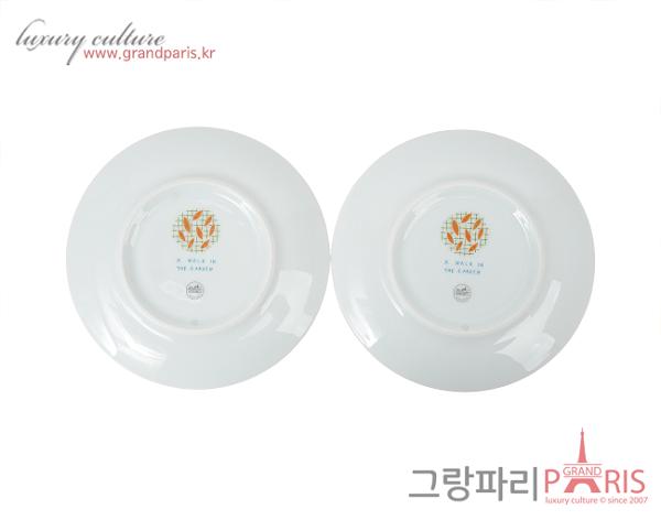 에르메스 워크인더가든 미니 플레이트 2P SET	
