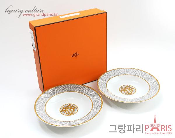 에르메스 골드 모자이크 볼 플레이트 2P SET	