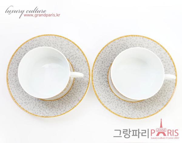 에르메스 골드 모자이크 수프컵 2P SET