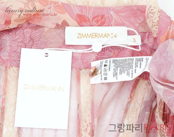 짐머만 콘서트 핀턱 미니 드레스 핑크 베이지 3