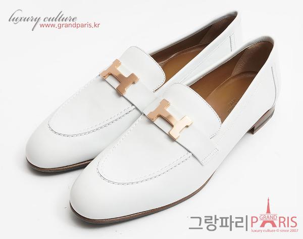 에르메스 파리로퍼 화이트 로즈골드 39 1/2