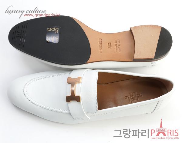 에르메스 파리로퍼 화이트 로즈골드 39 1/2