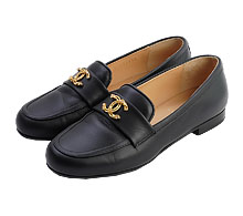 샤넬 블랙 카프스킨 CC 로퍼 36	 보러가기