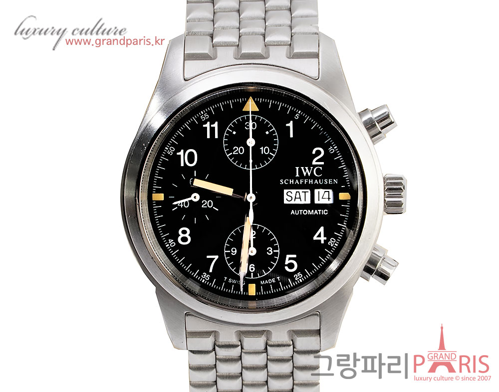 IWC 파일럿 크로노그래프 스틸 39mm 시계 IW3706