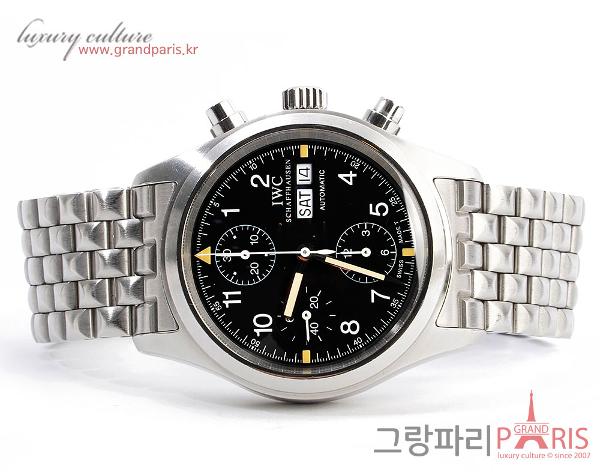 IWC 파일럿 크로노그래프 스틸 39mm 시계 IW3706