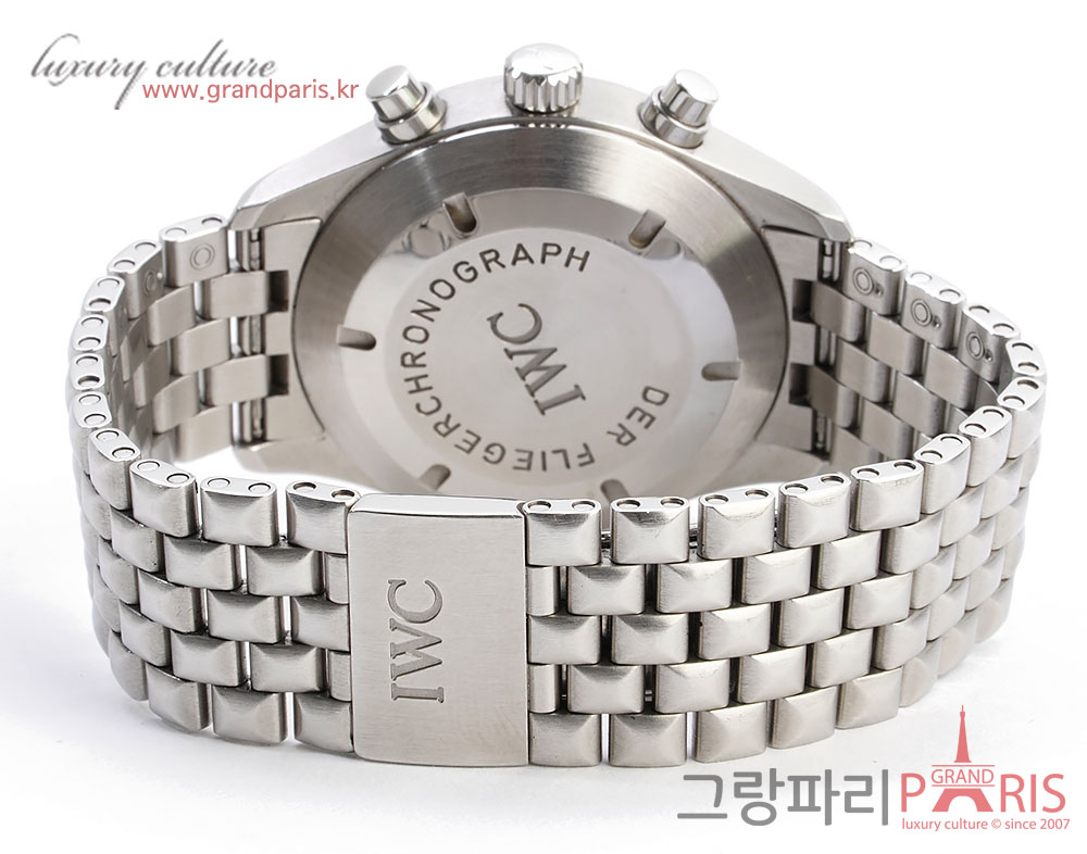 IWC 파일럿 크로노그래프 스틸 39mm 시계 IW3706