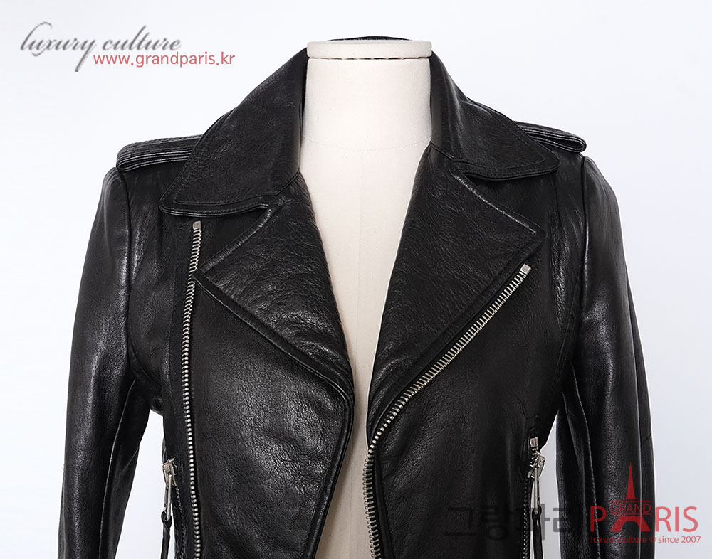 발렌시아가 블랙 라이더 자켓 36	