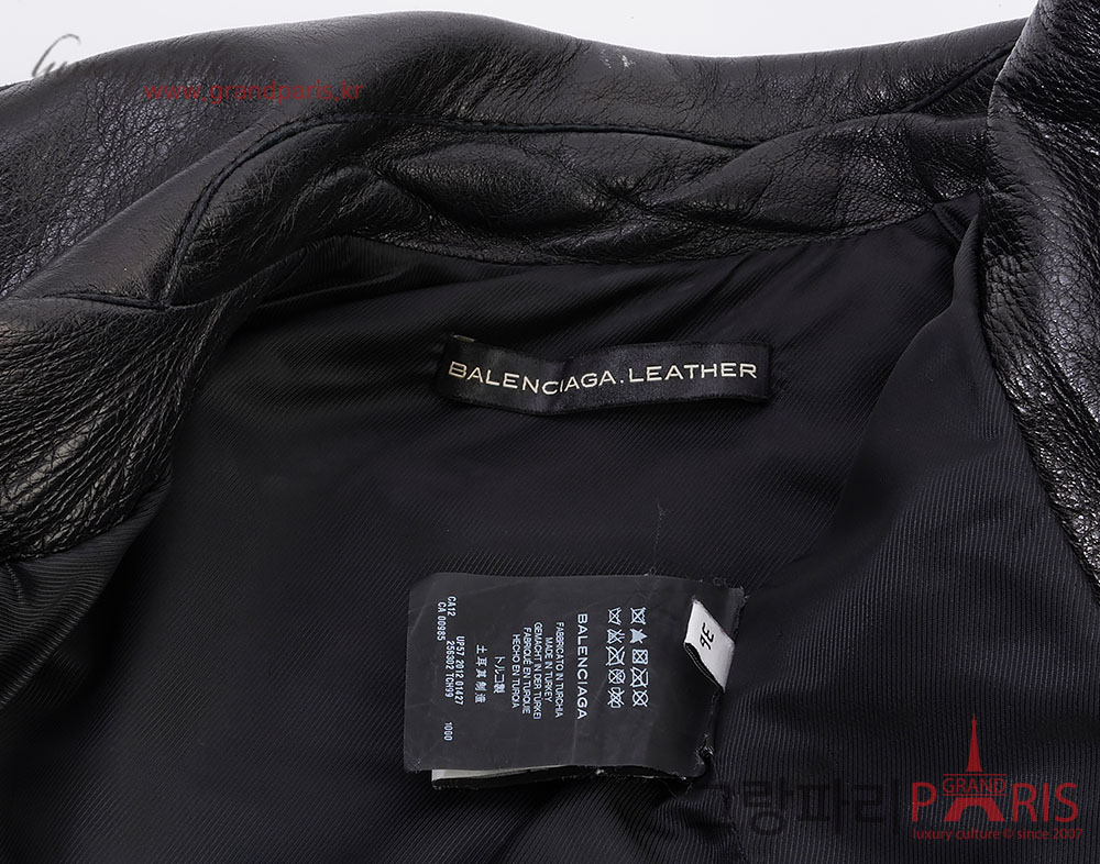 발렌시아가 블랙 라이더 자켓 36	