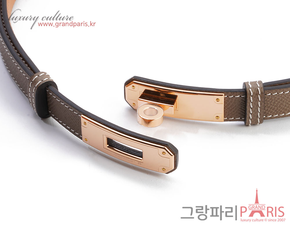 에르메스 켈리 벨트 에토프 로즈골드 U