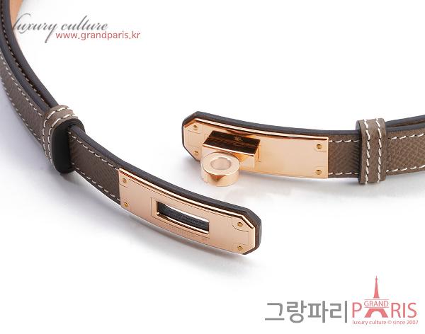에르메스 켈리 벨트 에토프 로즈골드 U