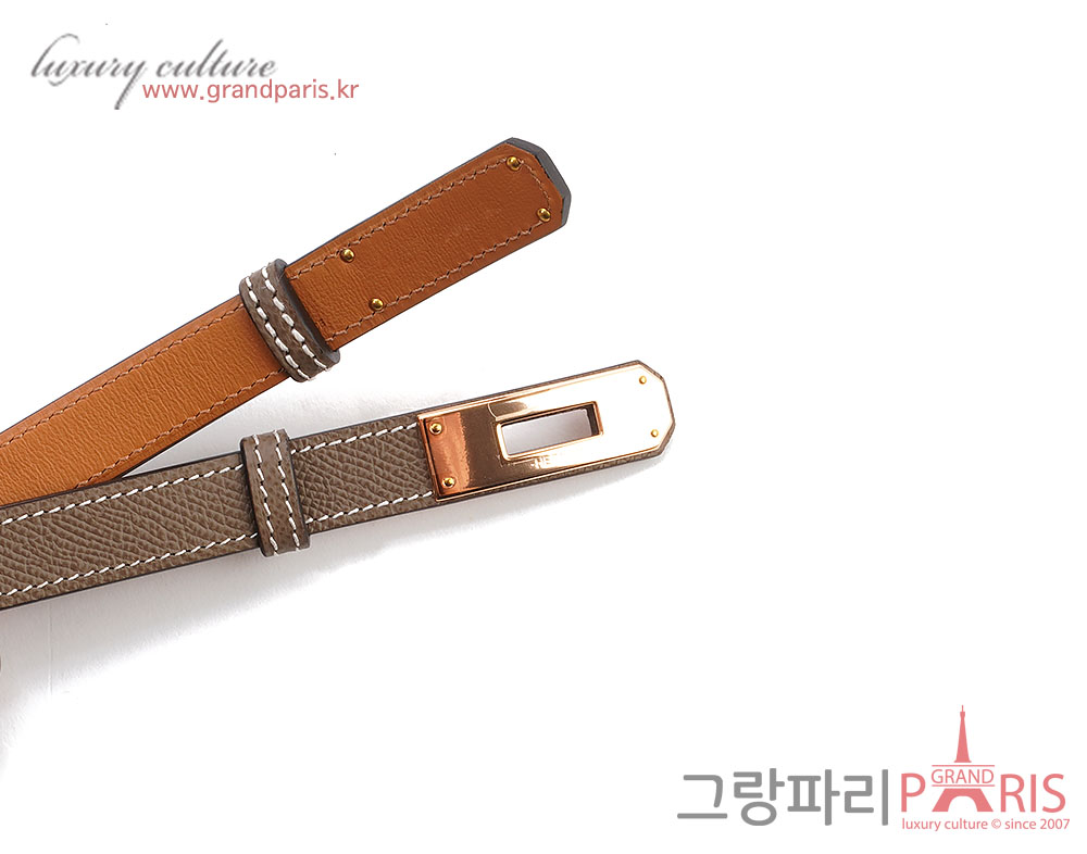 에르메스 켈리 벨트 에토프 로즈골드 U