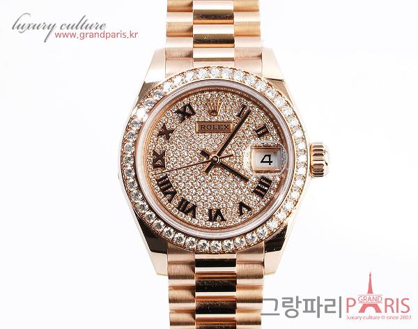 로렉스 데이저스트 파베다이아 로즈골드 28mm 