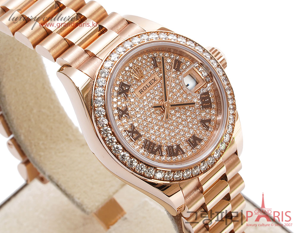 로렉스 데이저스트 파베다이아 로즈골드 28mm 