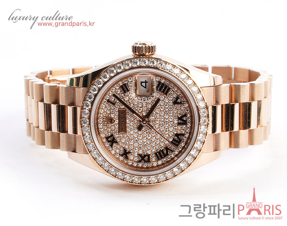 로렉스 데이저스트 파베다이아 로즈골드 28mm 