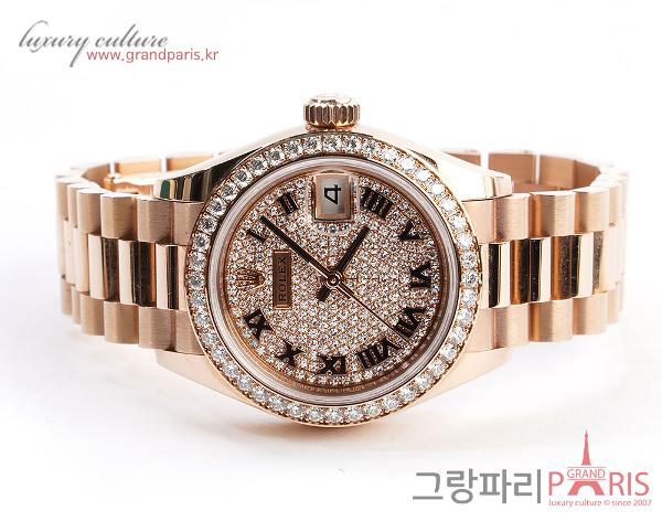 로렉스 데이저스트 파베다이아 로즈골드 28mm 