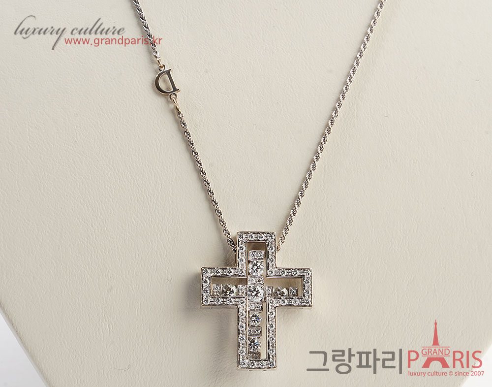 다미아니 벨에포크 화이트골드 다이아 네크리스 L